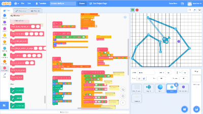 Screenshot of the "Scratch defly.io" project in Scratch Studio